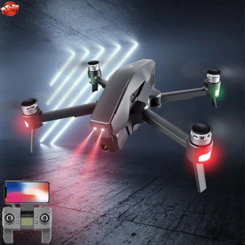 $185.5 Large Brushless GPS Follow Me RC Drone 45CM 2KM 30Mins GPS Drone 5G WiFi FPV 1080P4K HD Camera Opt