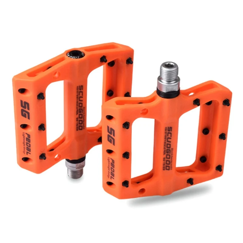 Orange Противоскользящие MTB педали подшипник горный велосипед педали велосипеды Подшипник педали запчасти велосипедов - Color: Orange