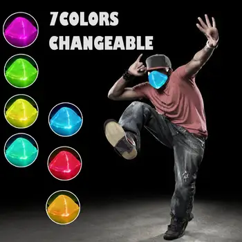 

Novelty Toy 2020 LED Anti Dust Mask 7 Color Changeable Luminous light Mask With USB Charge Masks for Dance DJ Music Party