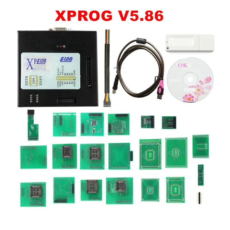 Новейший XPROG V6.12 V5.84 V5.55 USB ключ с полным адаптером XPROG-M лучше, чем XPROG V5.60/V5.55/V5.0 X prog металлическая коробка - Цвет: V5.86