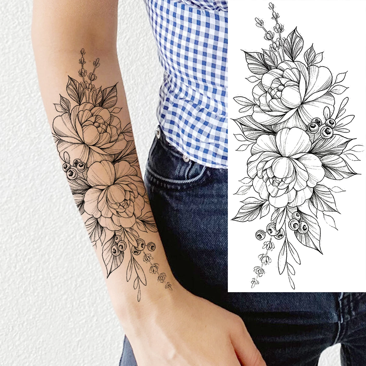 Forearm Flower Tattoos For Girls