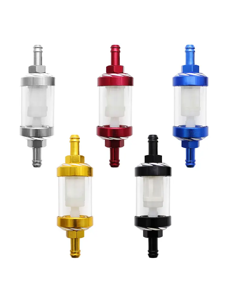 Nuoxintr Gas Fuel Oil Filters Fuel filter Motorcycle Accessories For ATV Dirt Pit Bike Automobile Motor Filtro 8mm CNC Universal