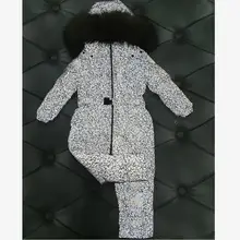 -30 ℃ inverno bambini piumino con cappuccio abbigliamento da neve tute calde più spesse piumini luminosi nuovi per la stagione fredda Y3403