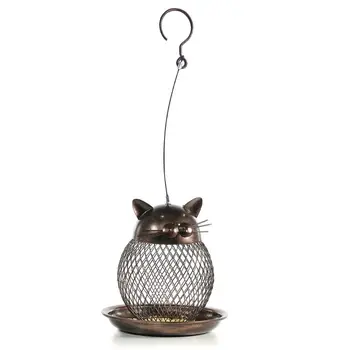 

Cat-shaped bird feeder cat-shaped retro handmade outdoor decoration