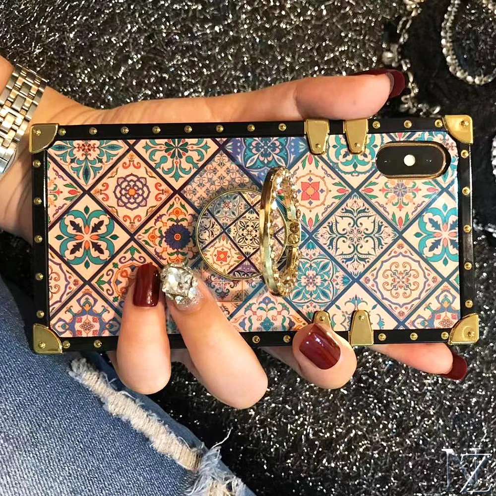 Квадратный чехол для iPhone 6 7 8 8Plus X XR XS MAX Модный женский стиль Blu ray Чехол для мобильного телефона samsung S8 s9 plus note 8 9