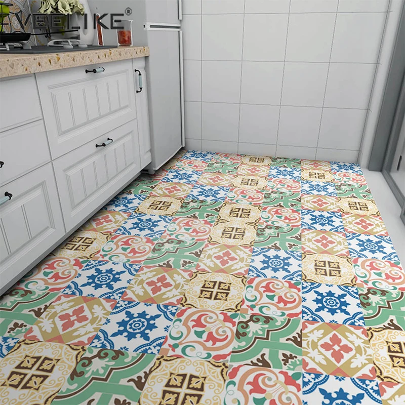 Colorful Self Adhesive Pvc Decals Ceramic Tile Stickers Waterproof Wallaper Art Diagonal Floor Home Decoration Murals Wallpapers Improvement Aliexpress Self Adhesive Pvc Decals Ceramic Tile