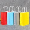 10 Pcs Kraft Paper Gift Bags Wholesale Blank Custom Printed Recyclable Shopping Bags for Cosmetic Wedding Candy Grocery 3