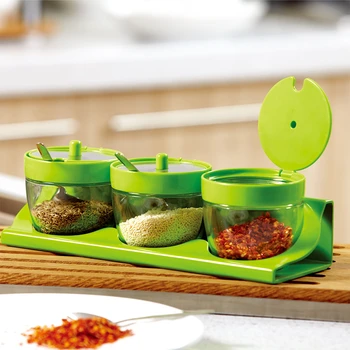

Seasoning Spice Jar Glass Oil Dispenser Sauce Canister Salt Pepper Storage Bottles Oil and Vinegar Creative Kitchen Accessories