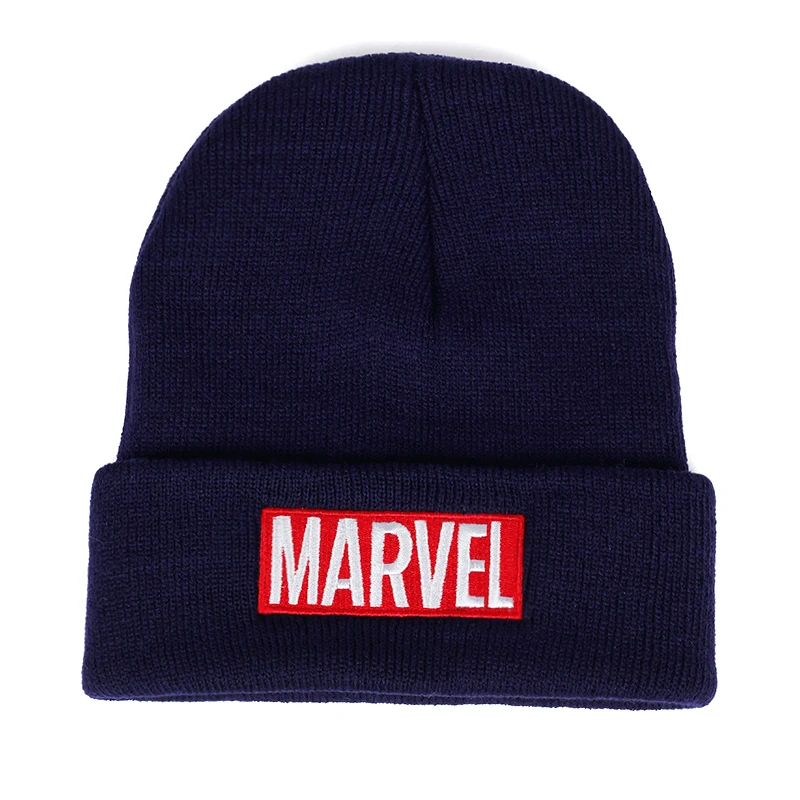 Новинка, головной убор с вышивкой MARVEL, шапка на осень и зиму, модные теплые шерстяные шапки для мужчин и женщин, универсальная крышка, шапки для холодной погоды