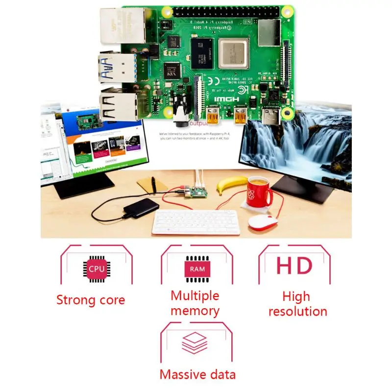 Макетная плата радиатора офисный компьютер процессор компоненты для Raspberry Pi 4B