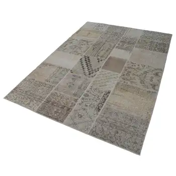 

171x242 Cm Beige Handmade Patchwork Rug-6x8 Ft
