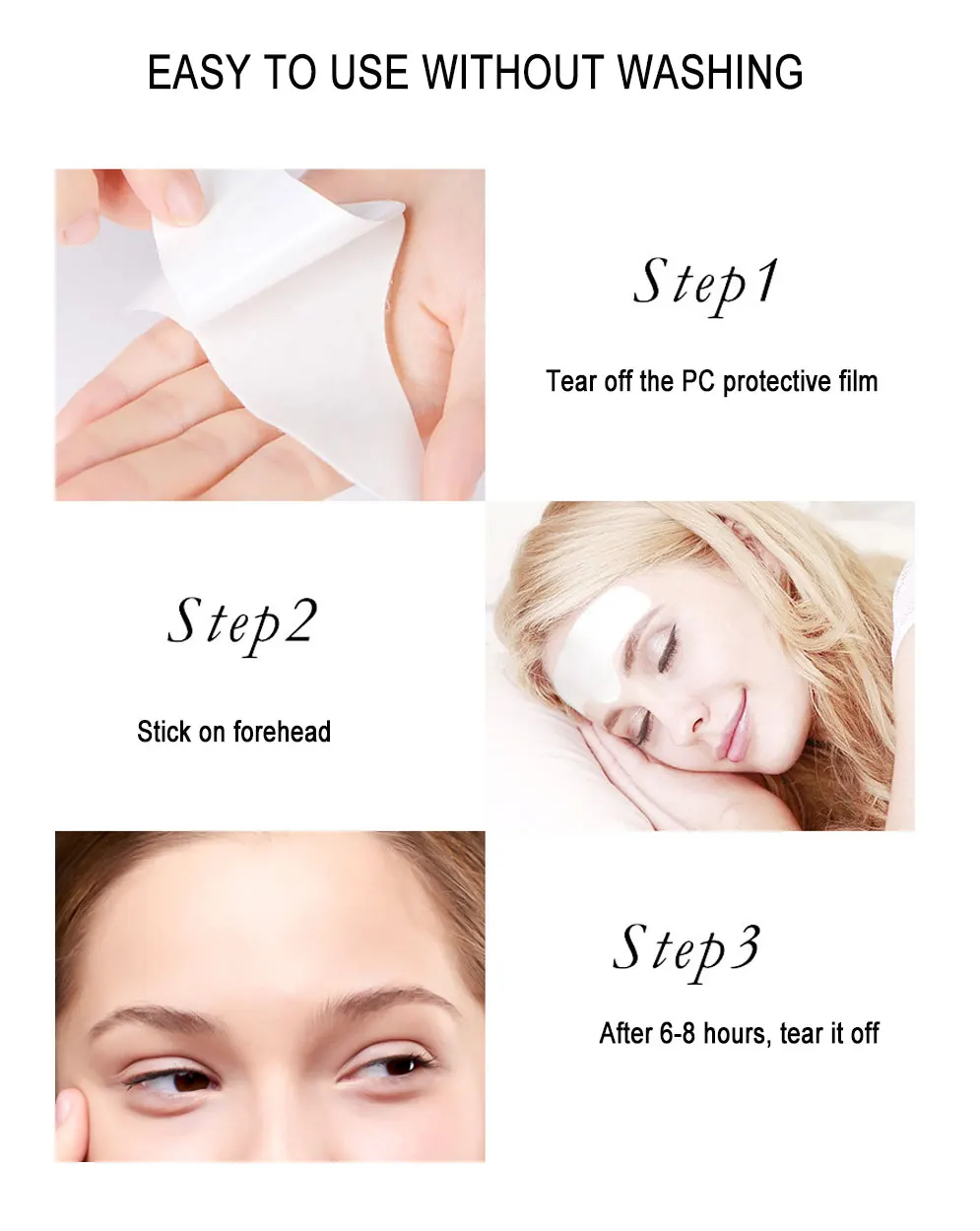 Forehead Wrinkles Removal Patch Anti-Wrinkle Forehead Lines Firming Face Mask Frown Lines Treatment Sticker Anti-Aging Skin Care