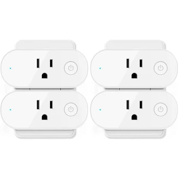 

4 Pack Smart Plug with Energy Monitoring with Schedule and Timer Function Work with Alexa Google Home IFTTT 15A Wifi Outlet US P