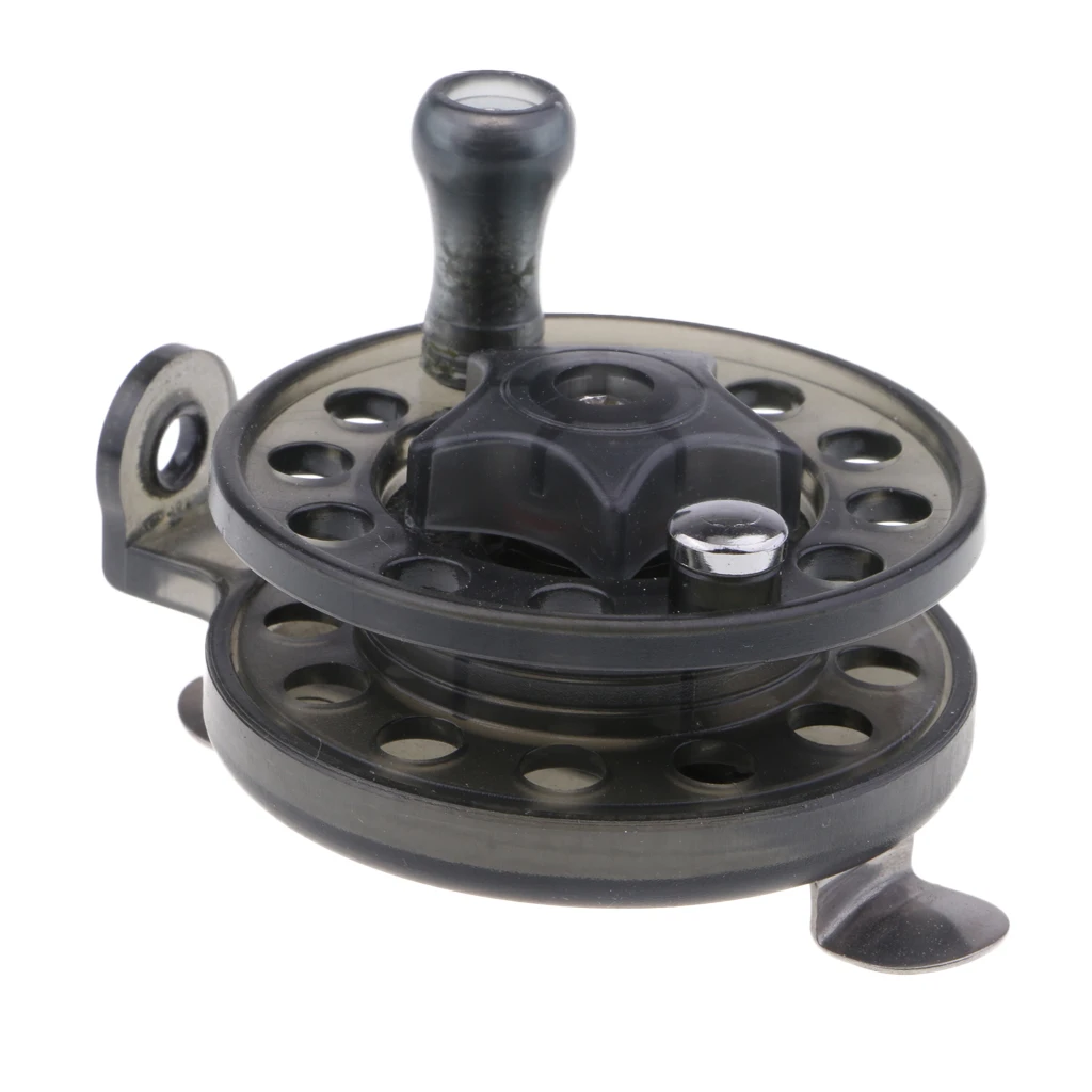 Mini Ice Fishing Reels Lightweight Rock/Fly Fishing Reel Fishing Wheel Black