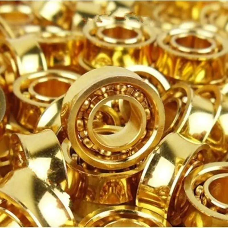 6pcs R188KK UR188 Gold Plated Bearing Fidget Spinner Yoyos Fan fidget toys