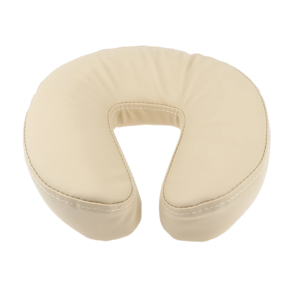 1 Piece Comfortable Sponge U Shape Face Down Pillow Neck Support Cradle Cushion Pad for Massage Table Salon Bed, 26 x 25 x 7 cm