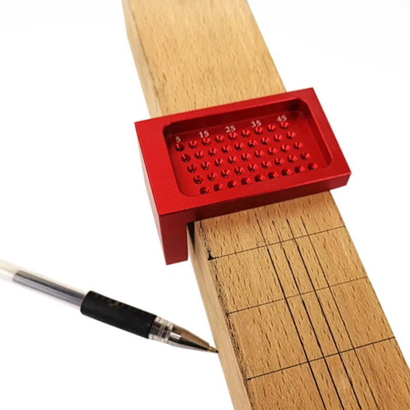 

T50 Mini Scribing Ruler Aluminum Alloy T-Type Scribe Mark Measurement hole Rulers marking precise contour tool profile copy