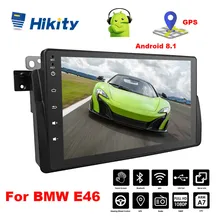 Hikity Android 8,1 2 Din Автомобильный мультимедийный плеер " GPS; стереооборудование для автомобиля Авторадио MirrorLink WiFi/FM Bluetooth радио автомобиль для BMW E46