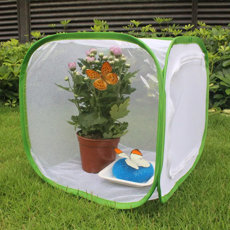 Foldable Insect Habitat Cage Seedling Plant Light Transmission Net Tent Greenhouse LBShipping