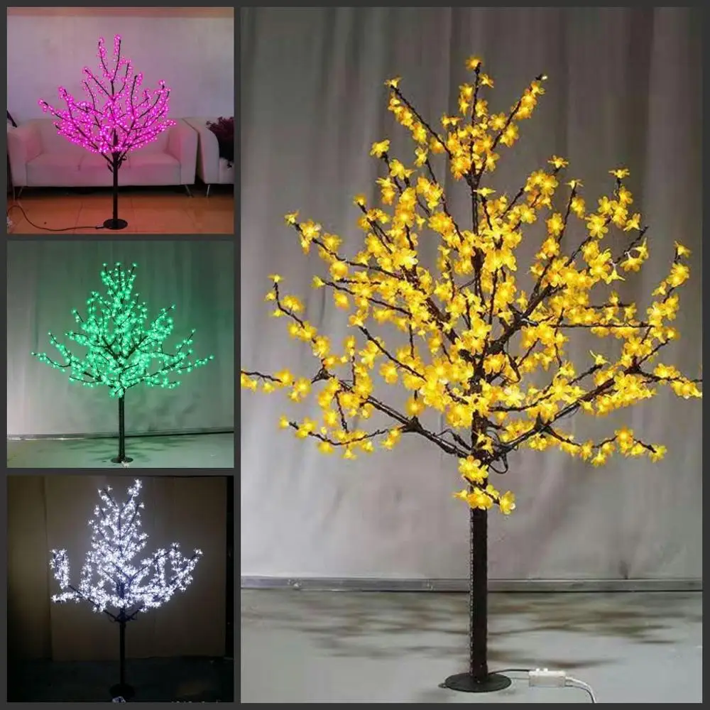 Conduziu A Iluminação Da Árvore De Natal Da Flor De Cerejeira Paisagem Do  Jardim à Prova Decoração Da Lâmpada Para A Festa De Casa Brilhante  Dwaterproof Água Decoração 1.5m 1.8 2m