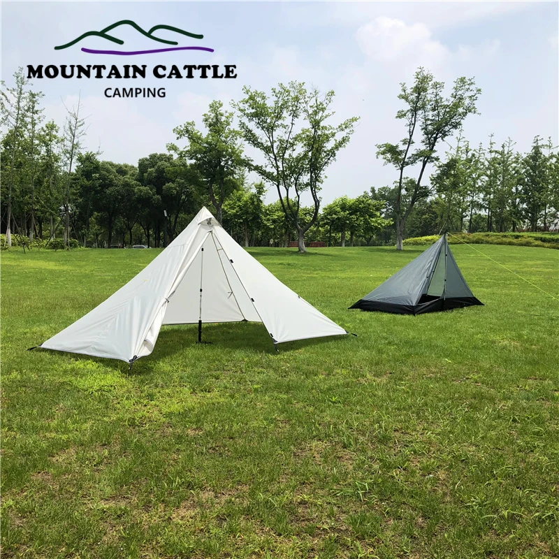 Single Person Ultralight Rodless Pyramid Tent Waterproof 4 Season Camping Hiking Travel Tent Outdoor Awnings Sun Shlelter