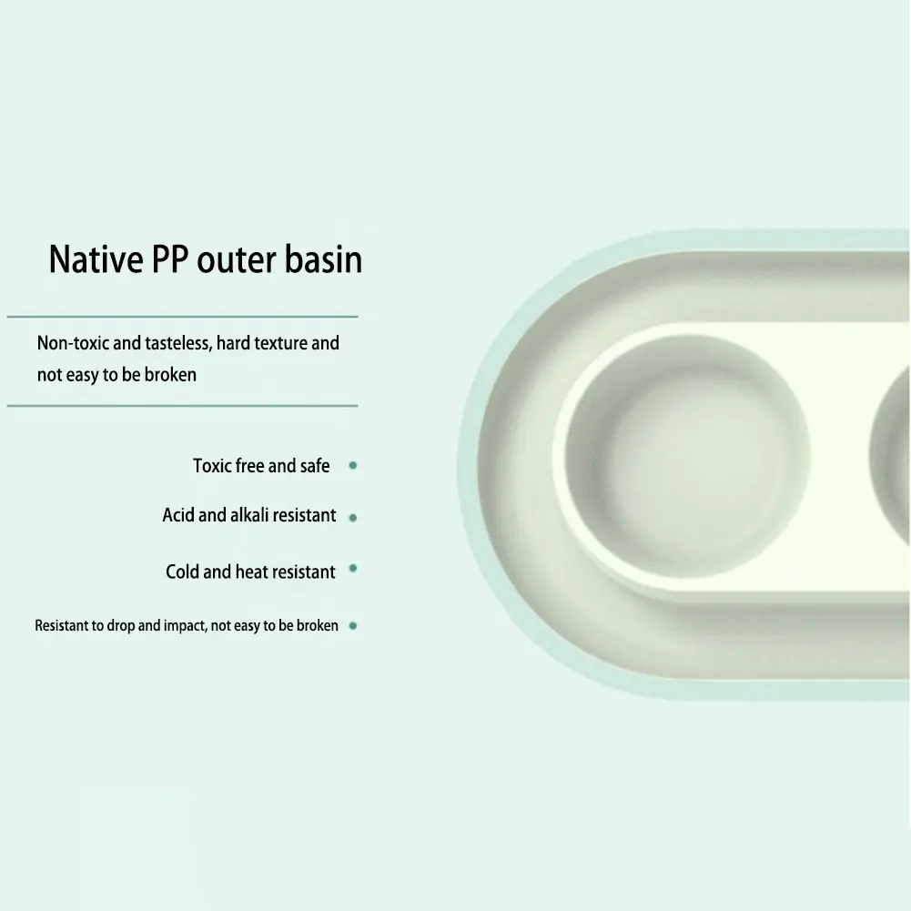 Dog Double Bowl Puppy Food Water Feeder Cute Stainless Steel Pets Drinking Dish Feeder Pets Supplies 1 Dog Double Bowl Puppy Food Water Feeder Cute Stainless Steel Pets Drinking Dish Feeder Pets Supplies 5