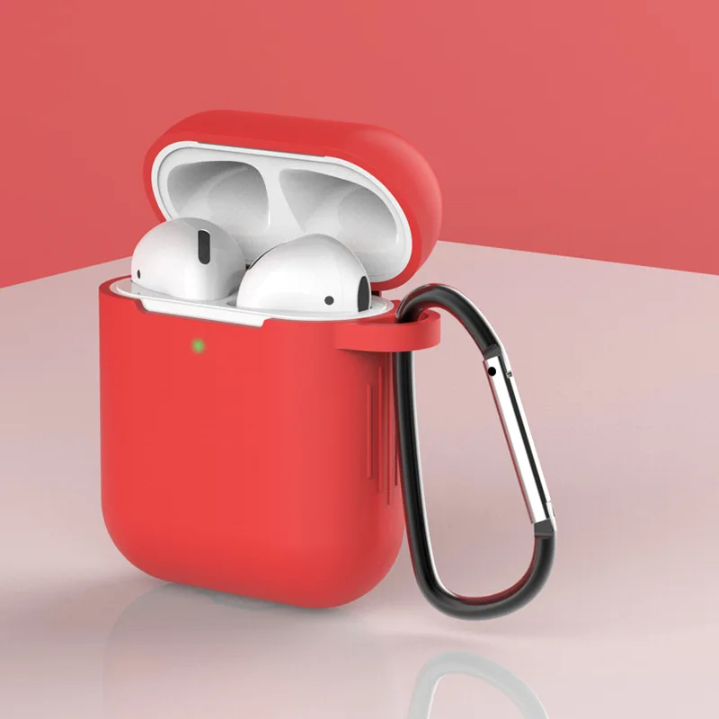 Коричневый Мягкий силиконовый чехол ярких цветов для Apple Air Pods 2 чехол s для AirPods 2 тонкий противоударный защитный чехол для наушников аксессуар - Цвет: Коричневый