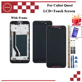

ocolor For Cubot Quest LCD Display and Touch Screen Digitizer Assembly For Cubot Quest Screen With Frame +Film+ Tools + Adhesive