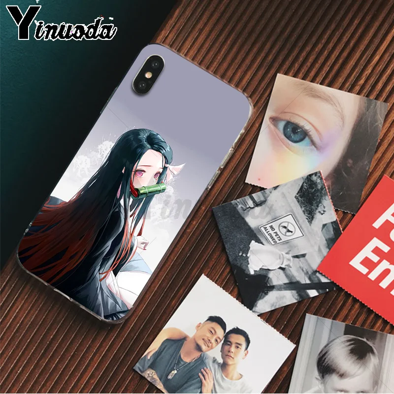 Yinuoda Demon Slayer Kimetsu no Yaiba Colorful Cute Phone Accessories Case for Apple iPhone 8 7 6 6S Plus X XS MAX 5 5S SE XR