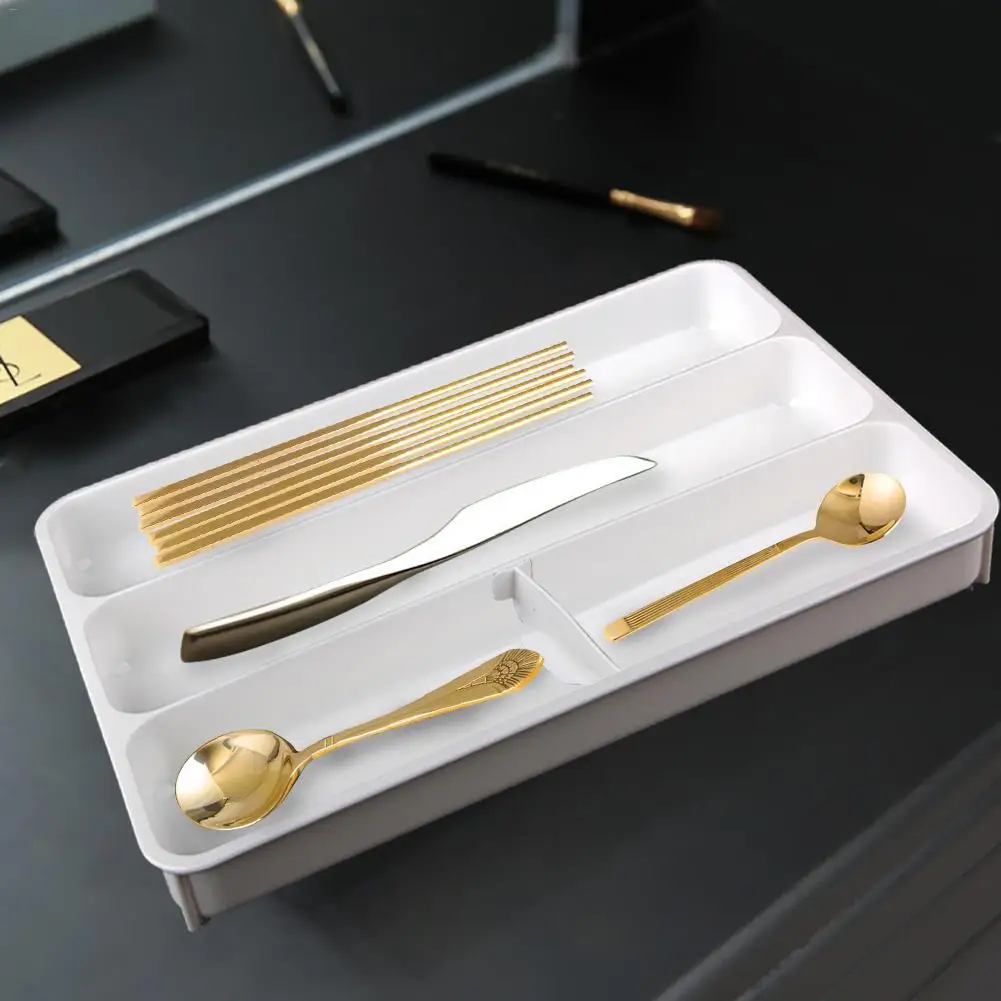

Flatware Drawer Organizer Storage Tray Expandable Cutlery Drawer Trays For Silverware Multi-Purpose Storage For Kitchen Supplies