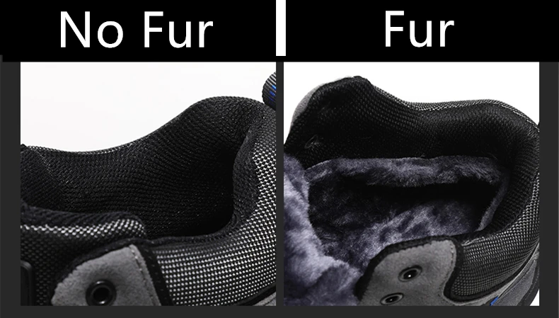 Large Size Outdoor Ankle Boots Men Snow Boots Fashion Lace Up Casual Sneakers Leather Winter Cowboy Footwear Hiking Shoes Spring