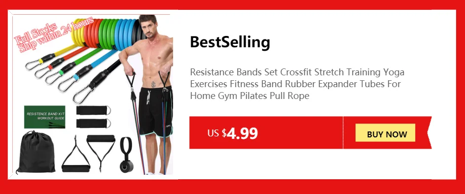 Portable Resistance workout Bands 5 Different Levels Yoga Home Gym Exercise Fitness Equipment accessories Pilates Training short