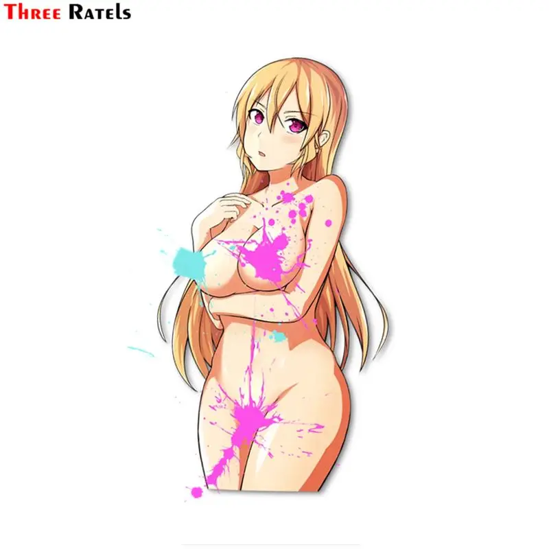 Милые Мультяшные 3D наклейки Three Ratels FC293 LEWD ERINA KISS для автомобиля ноутбука аниме