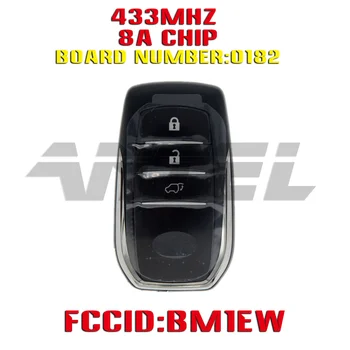 

ANTEL CAR KEY REMOTE For Smart Keyless Remote Car Key 433Mhz For Toyota Fortuner 3 Button CAR KEY FCCID:BM1EW 0182 Board 8A