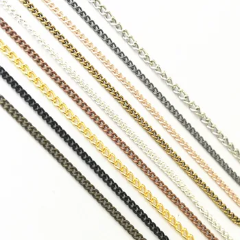 

2MMx3mm Necklace pendant Chain (Bronze/Silver/Black/Gold/Copper Red/Gunmetal /antique silver/ Rose gold/antique gold) 100pas/Lot