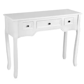 

Rectangle Shape Dressers 3 Storage Drawers Living Room Table Dressing Console Desk Modern Stand Home Decor Bedroom Furniture