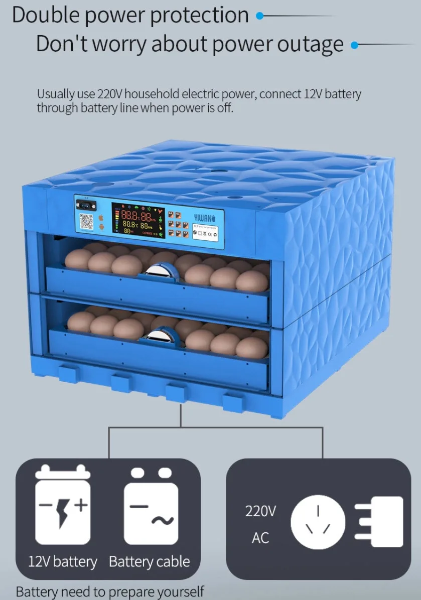 Мини-инкубатор автоматический интеллектуальный инкубатор для курицы птицы инкубационная коробка Бытовая утка гусь птица двойной мощности CNC модульный комплект