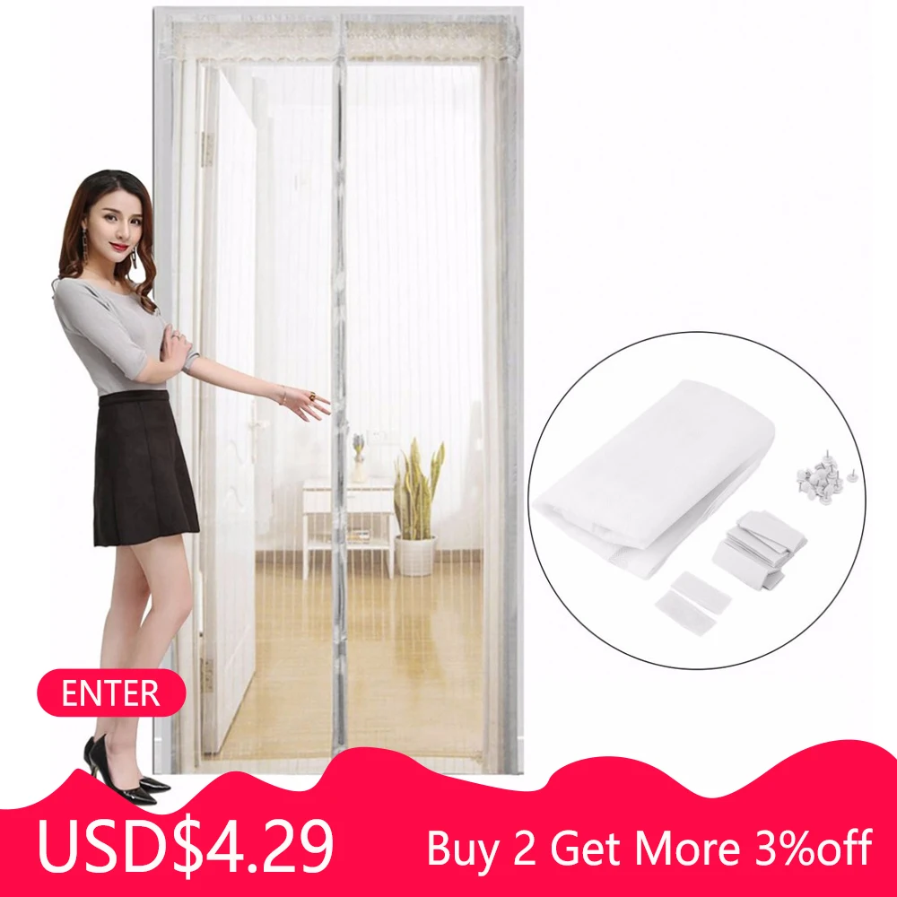 

OUTAD Summer Anti Mosquito Insect Fly Bug Curtains Net Automatic Closing Door Screen Kitchen Curtain Drop Shipping