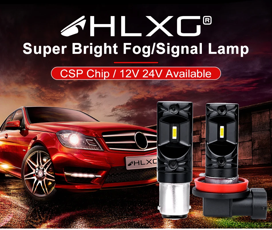 Hlxg 7440 W21W WY21W светодиодный сигнал поворота тормозной задний фонарь 7443 W21/5 W 1156 1157 3156 светодиодный лампы 12V Автомобильные фары 24V