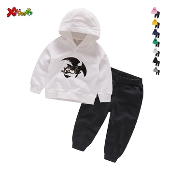

Toothless Sweatpants for Baby Girls Kids White Dragon Print T Shirt ChildrenTrain Dragon Clothes Set