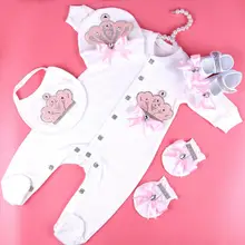 0-6 mois bébé fille vêtements princesse perle couronne avec noeud nouveau-né infantile bébé body pyjamas tenue 2020 bébé vêtements cadeau nouveau(China)