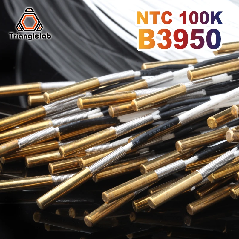 Trianglelab NTC 100K ohm B3950 Thermistor Cartridge Sensor High Temperature 280℃ for v6 PT100 V6 Heater Block 3D Printer trianglelab ntc 100k ohm b3950 thermistor cartridge sensor high temperature 280℃ for v6 pt100 v6 heater block 3d printer