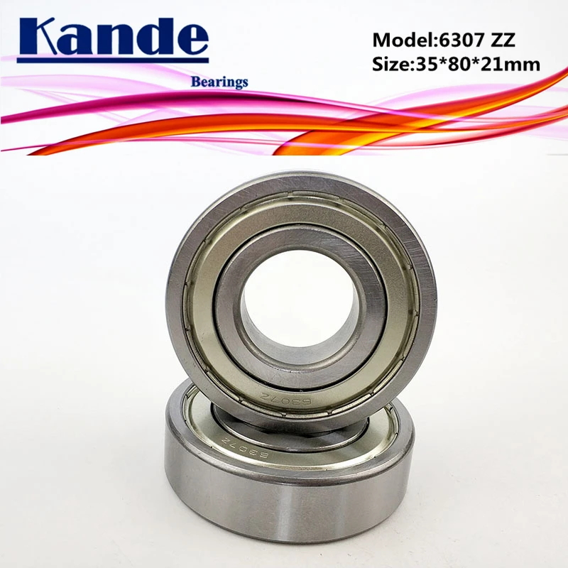 2Pcs Metal Shields 35 6307 ZZ High Quality Ball Bearing 80 21 mm 