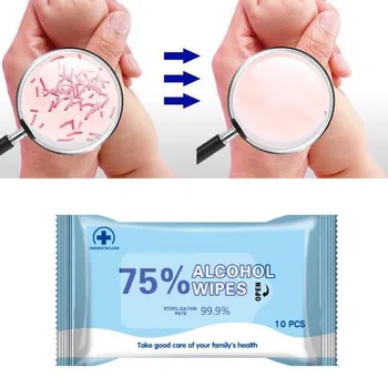 

5 pack of wipes Cleaning wipes non-woven fabric 75% alcohol cleaning wipes easy to use Suitable for general cleaning Y511