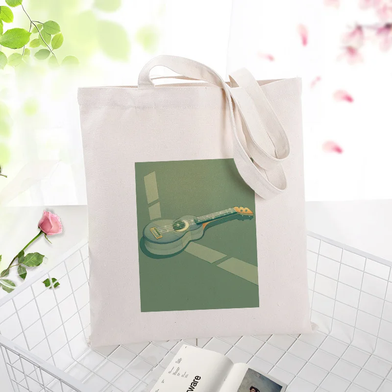 Зеленая серия холщовая вместительная сумка для покупок сумка с пользовательским принтом текстовый логотип DIY Сумочка ежедневное использование эко экологическая многоразовая утилизация