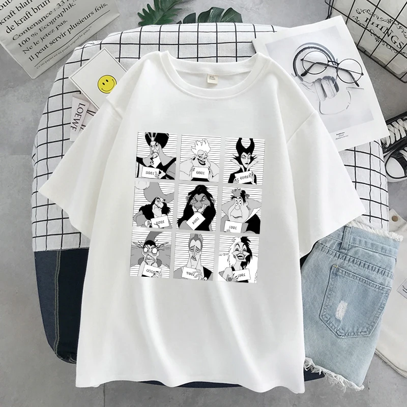 2020 Disney Autumn New Fashion Villains Bad Girl Have More Fun t-shirt Graphic Tops Tees 90s Harajuku T-shirt Gothic T-shirt funny t shirts