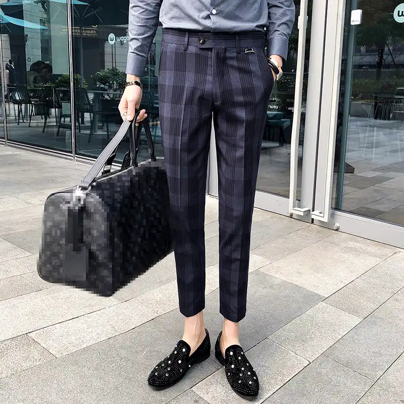 checkered pants outfit men