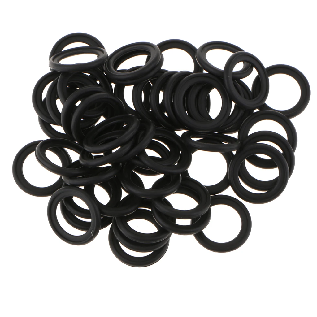 50PCS M14 Rubber Oil Crush Washers/Drain Plug Gaskets Compatible with Ford F75Z-6734-AA