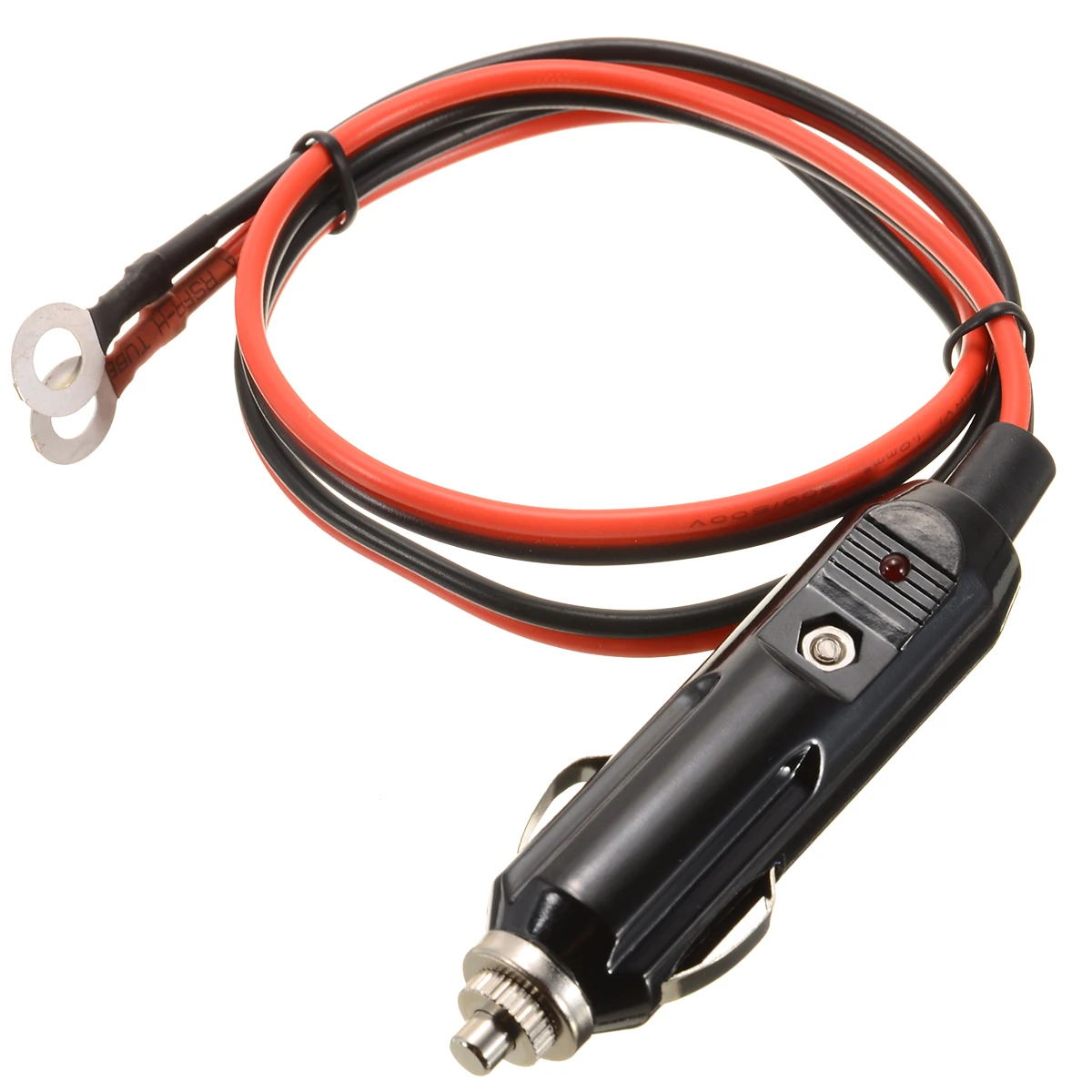 12V/24V 15A Car Auto LED Male Cigarette Lighter Socket Plug Connector with Fuse&Wire Power Charger Adapter Socket Plug For Car