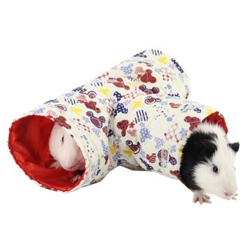

Small Animals Guinea Pig Tubes Toy T-Shaped Pet Hamster Tunnels Toy House Playing Hut Pet Tubes Bed Nest For Rabbits Ferrets